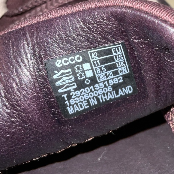 ECCO Flexure Leather Runner II Fig/Black/Grey - EU 42 US 11 - Picture 14 of 16